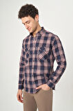 Bisse Regular Fit Ekoseli Kahve Spor Erkek Gömlek GM22K222109_D11
