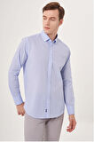 Bisse Regular Fit  Açık Mavi Spor Erkek Gömlek GM23Y231113_D33