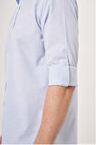 Bisse Regular Fit Kol İçi Apoletli Açık Mavi Erkek Gömlek GM23Y231096_D33