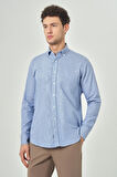 Bisse Regular Fit Spor Mavi Erkek Gömlek GM23Y231117_D35
