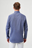 Bisse Regular Fit Spor Mavi Erkek Gömlek GM23Y231118_D39
