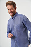 Bisse Regular Fit Spor Mavi Erkek Gömlek GM23Y231118_D39