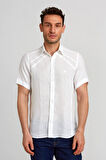 Bisse Regular Fit Kısa Kollu Beyaz Erkek Gömlek GM23Y231132_D01