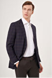 Bisse Comfort Fit Mono Yaka Lacivert Erkek Ceket PCK23Y23109_D39