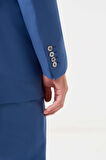 Bisse Comfort Fit Mono Yaka Drop 6 Çift Yırtmaçlı Açık Lacivert Erkek Takım Elbise PTK23YNOS001_D38