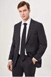 Bisse Comfort Fit Mono Yaka Drop 6 Çift Yırtmaçlı Antrasit Erkek Takım Elbise PTK23YNOS001_D58