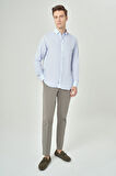 Bisse Regular Fit Uzun Kollu Mavi Spor Erkek Gömlek GM23Y231022_D35