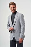 Bisse Comfort Fit Mono Yaka 6 Drop Gri Erkek Ceket PCK23K23201_D55