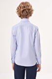 Bisse Regular Fit Yaka Düğmeli Mavi Erkek Çocuk Gömlek GM23Y231161_D35