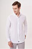 Bisse Regular Fit Paşa Yaka Beyaz Erkek Gömlek GM23Y231163_D01