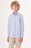 Bisse Regular Fit Yaka Düğmeli Mavi Erkek Çocuk Gömlek GM23Y231162_D35