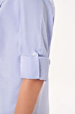 Bisse Regular Fit Yaka Düğmeli Mavi Erkek Çocuk Gömlek GM23Y231162_D35