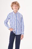 Bisse Regular Fit Yaka Düğmeli Lacivert Erkek Çocuk Gömlek GM23Y231169_D39