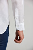 Bisse Regular Fit Uzun Kollu Paşa Yaka Kol İçi Apoletli Beyaz Erkek Gömlek GM23Y231131_D01