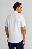 Bisse Regular Fit Kısa Kollu Beyaz Erkek Gömlek GM23Y231172_D01