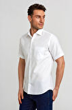 Bisse Regular Fit Kısa Kollu Beyaz Erkek Gömlek GM23Y231172_D01