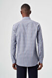 Bisse Regular Fit Paşa Yaka Ekoseli Açık Kahve Erkek Gömlek GM23K232024_D10