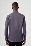 Bisse Regular Fit Paşa Yaka Lila Spor Erkek Gömlek GM23K232050_D44
