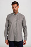 Bisse Regular Fit Paşa Yaka Desenli Kahve Erkek Gömlek GM23K232040_D11