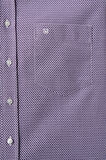 Bisse Regular Fit Paşa Yaka Desenli Lila Erkek Gömlek GM23K232040_D44