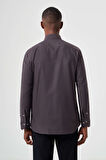 Bisse Regular Fit Koyu Kahve Erkek Gömlek GM23K232058_D12