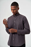 Bisse Regular Fit Koyu Kahve Erkek Gömlek GM23K232058_D12