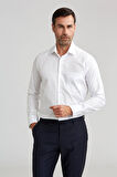 Bisse Regular Fit Klasik Beyaz Erkek Gömlek GM23K232059_D01