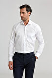 Bisse Regular Fit Klasik Beyaz Erkek Gömlek GM23K232059_D01
