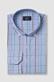 Bisse Regular Fit Paşa Yaka Mavi Spor Erkek Gömlek GM23K232010_D35