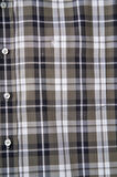 Bisse Regular Fit Paşa Yaka Haki Ekoseli Erkek Gömlek GM23K232011_D49