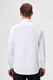 Bisse Regular Fit Beyaz Saten Erkek Gömlek GM23K232020_D01