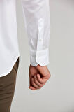 Bisse Regular Fit Paşa Yaka Beyaz Spor Erkek Gömlek GM23K232067_D01
