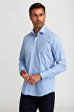 Bisse Regular Fit Mavi Klasik Erkek Gömlek GM23K232031_D35