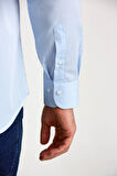 Bisse Regular Fit İtalyan Yaka Mavi Klasik Erkek Gömlek GM23K232070_D35