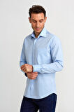 Bisse Regular Fit Mavi Klasik Erkek Gömlek GM23K232073_D35