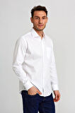 Bisse Regular Fit İtalyan Beyaz Erkek Gömlek GM23K232078_D01