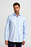 Bisse Regular Fit İtalyan Mavi Erkek Gömlek GM23K232078_D35