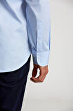 Bisse Regular Fit İtalyan Mavi Erkek Gömlek GM23K232078_D35