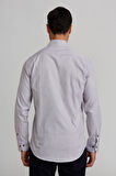 Bisse Modern Fit Paşa Yaka Düğmeli Spor Bordo Erkek Gömlek GMKRA0122300200_D25