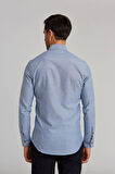 Bisse Modern Fit Gizli Düğmeli Lacivert Spor Erkek Gömlek GMARS0122300206_D39