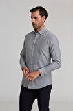 Bisse Modern Fit Gizli Düğmeli Siyah Spor Erkek Gömlek GMARS0122300206_D99