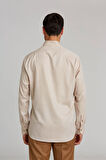 Bisse Regular Fit Paşa Yaka Bej Spor Erkek Gömlek GMARS0322301203_D07