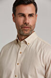 Bisse Regular Fit Paşa Yaka Bej Spor Erkek Gömlek GMARS0322301203_D07