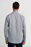 Bisse Regular Fit Paşa Yaka Düğmeli Gri Spor Erkek Gömlek GMARS0322301203_D55