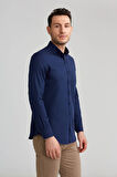 Bisse Modern Fit Lacivert Erkek Gömlek GMARS0422300213_D39
