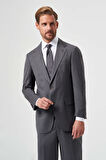 Bisse Comfort Fit Mono Yaka Drop 6 Antrasit Erkek Takım Elbise PTK23K23209_D58