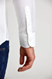 Bisse Modern Fit Yarım İtalyan Yaka Beyaz Klasik Erkek Gömlek GMARS0422302101_D01