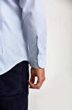 Bisse Modern Fit Yarım İtalyan Yaka Lacivert Klasik Erkek Gömlek GMARS0422302101_D39