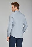 Bisse Modern Fit Paşa Yaka Gri Erkek Gömlek GMFLN0222302221_D55