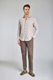Bisse Regular Fit İtalyan Yaka Bej Erkek Gömlek GMFLN0222303221_D07